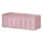 Artiss Storage Ottoman Blanket Box 103cm Velvet Pink - Home & Garden > Storage