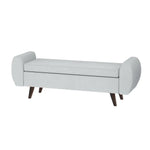 Artiss Storage Ottoman Blanket Box Armrest 140cm Grey - Furniture > Bar Stools & Chairs > Arm Chairs & Recliners