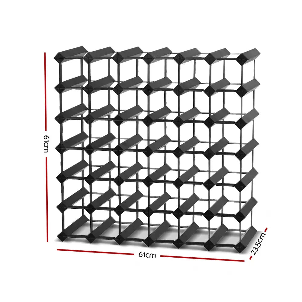 Artiss Wine Rack 42 Bottle Black - Home & Garden > Storage