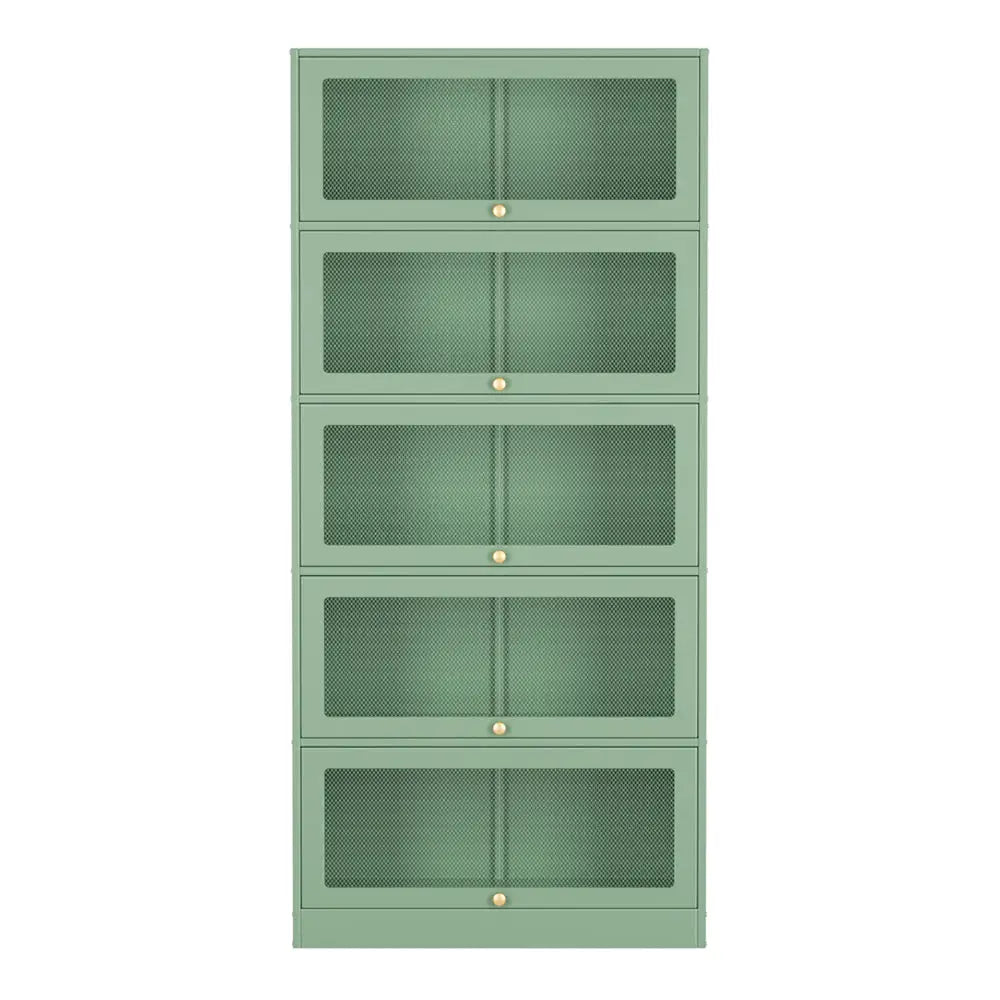 ArtissIn Buffet Sideboard Cupboard Cabinet Storage Mesh Doors Metal Green ELIA - Furniture > Dining > Buffets &