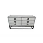 Athens Mirrored Dresser Table -Black - Furniture > Bedroom > Dressers