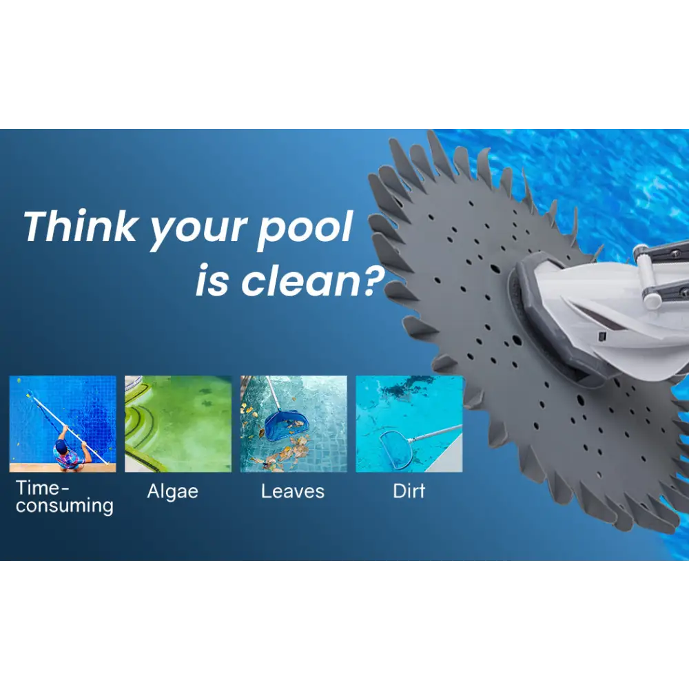 Aurelaqua Swimming Pool Cleaner Floor Climb Wall Automatic Vacuum Hose 10M - Home & Garden > Pool & Accessories