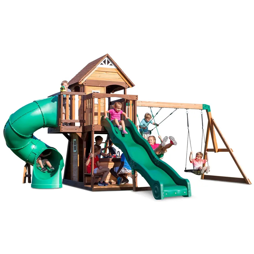 Backyard Discovery Cedar Cove Play Centre - Baby & Kids > Baby & Kid’s Toys > Outdoor Play Equipment