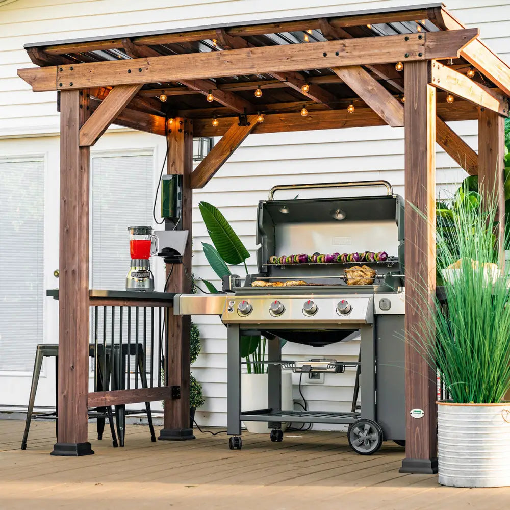 Backyard Discovery Saxony Grill/BBQ Electric Gazebo - Home & Garden > Shading