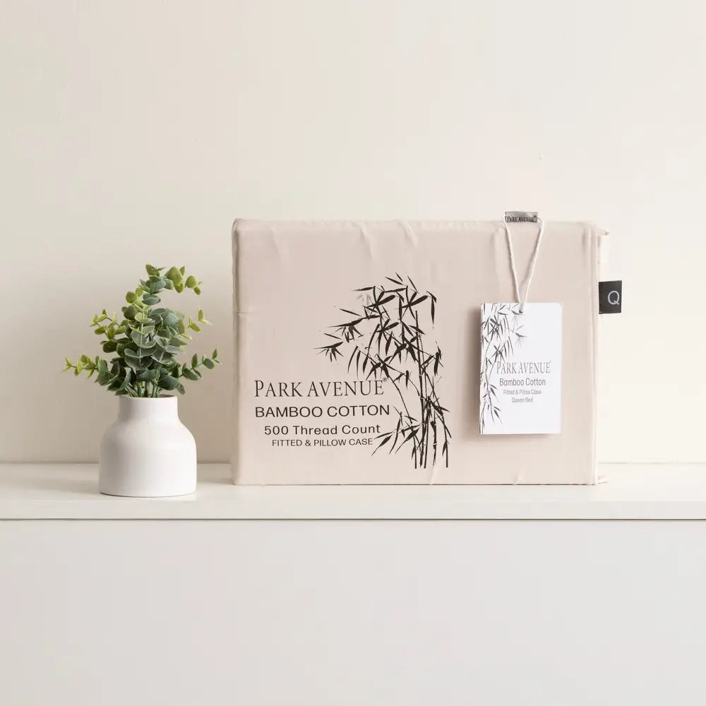 Bamboo Cotton 500 Thread Count Dove Combo Set by Park Avenue Long Single - Home & Garden > Bedding > Bed Sheets