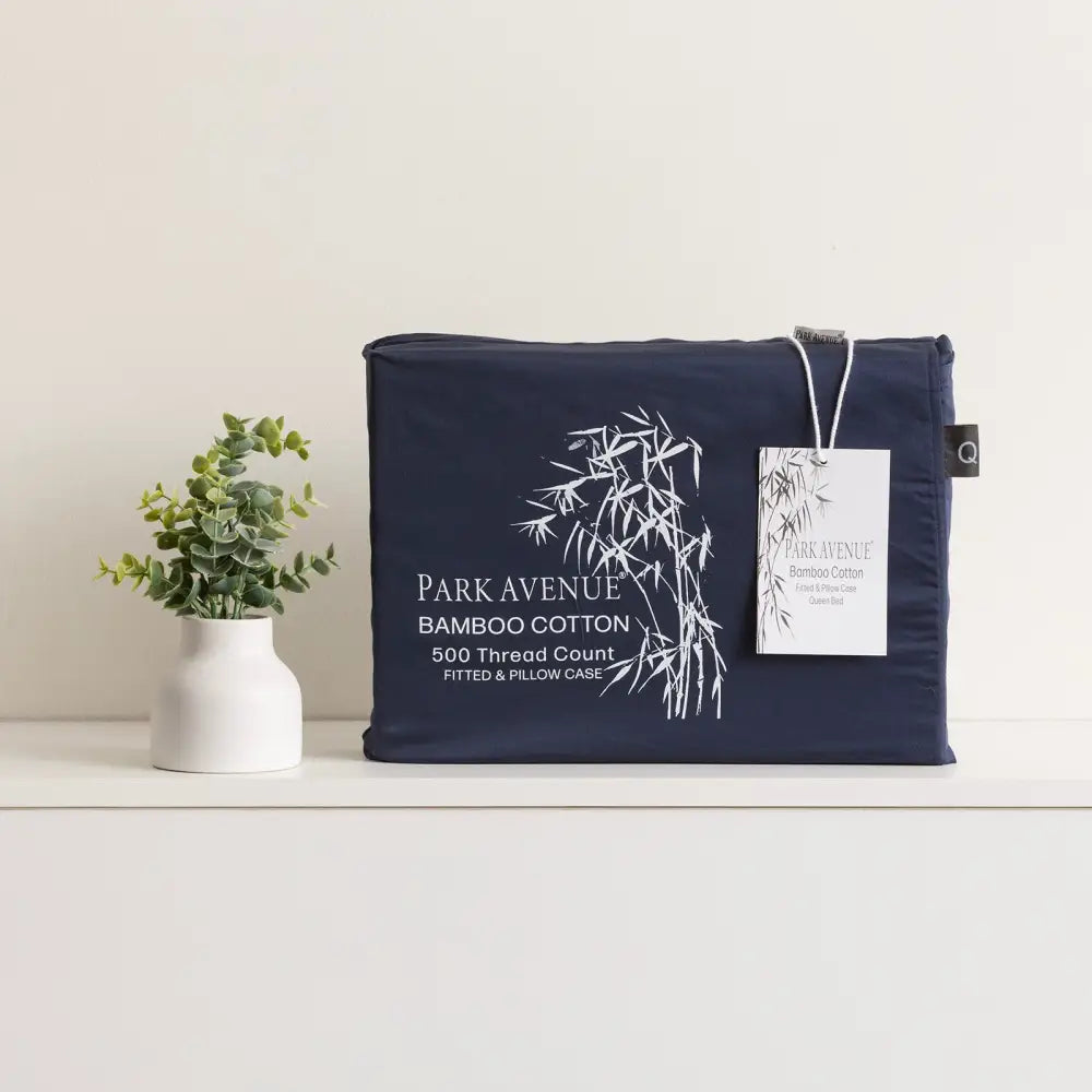Bamboo Cotton 500 Thread Count Indigo Combo Set by Park Avenue Long Single - Home & Garden > Bedding > Bed Sheets