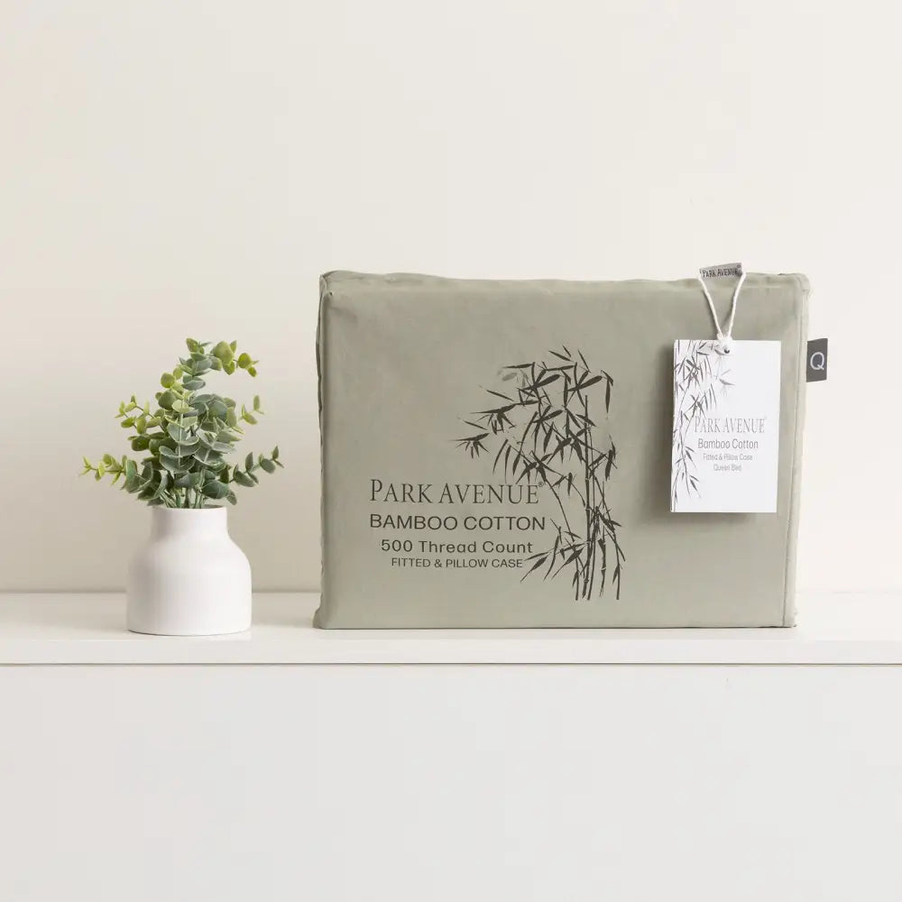 Bamboo Cotton 500 Thread Count Jade Combo Set by Park Avenue Mega Queen - Home & Garden > Bedding > Bed Sheets