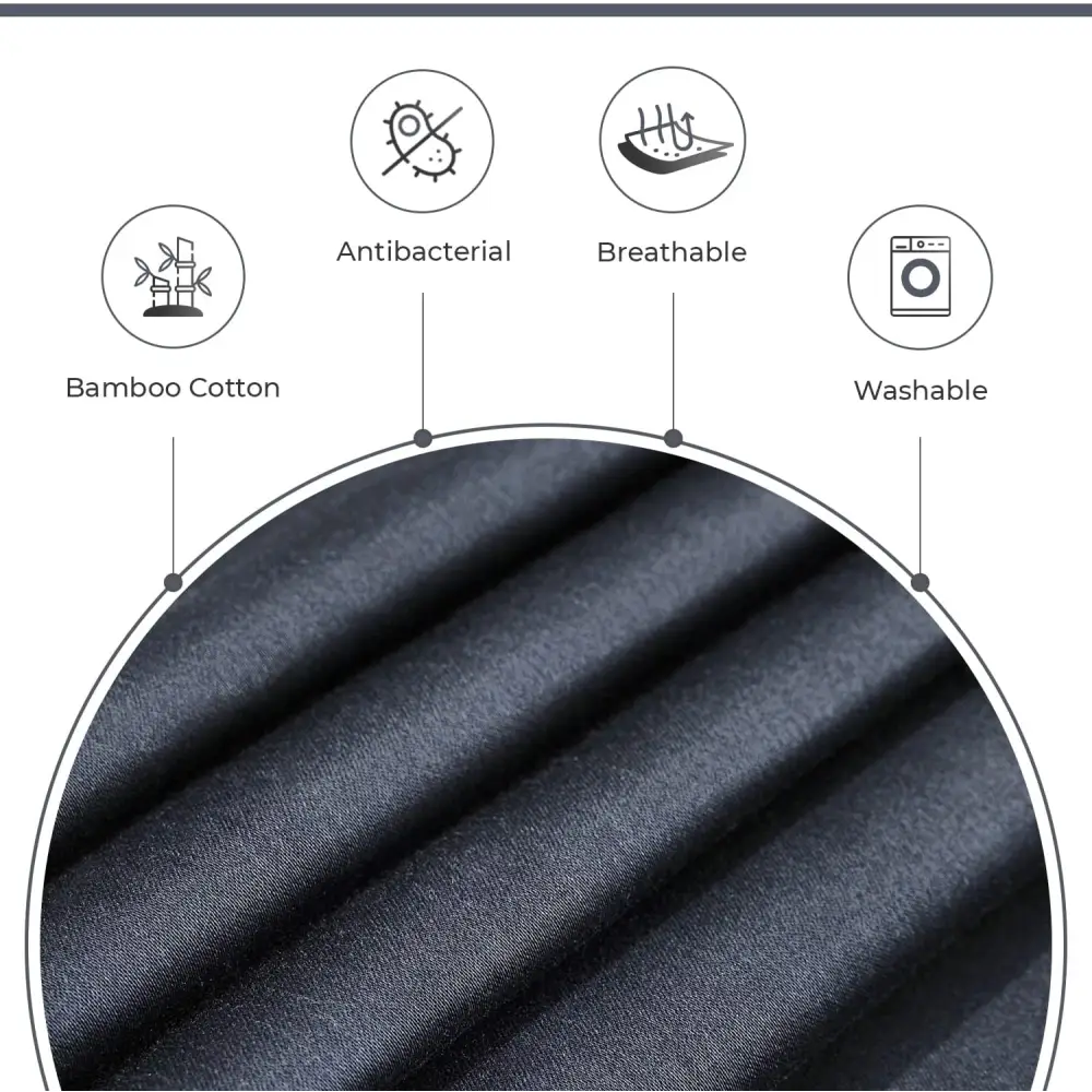 Bamboo Cotton Blend All Season Bedding Set - Charcoal - Queen Size - Home & Garden > Bedding > Bed Sheets