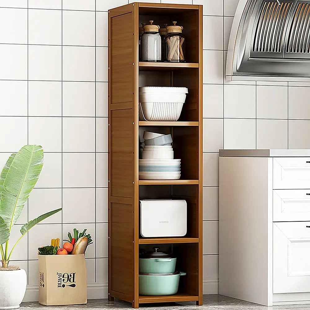 Bamboo Shelf Bookcase Display Storage Rack Stand Livingroom Bedroom - Furniture > Office