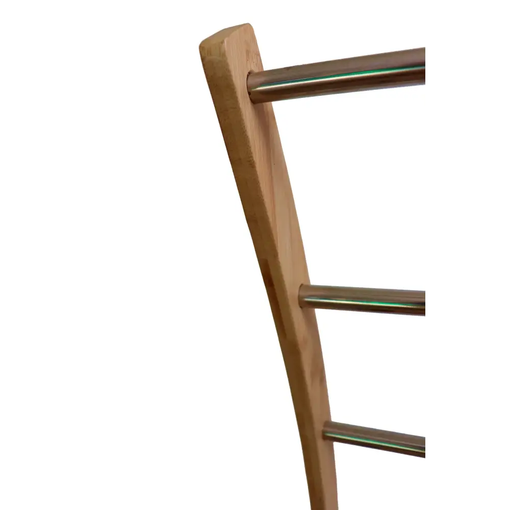 Bamboo Towel Bar Metal Holder Rack 3-Tier Freestanding and Bottom shelf for Bathroom - Furniture > Bathroom