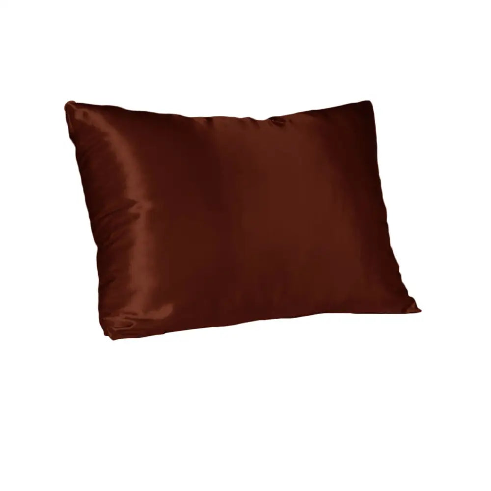 Bambury Satin Standard Pillowcase Chocolate - Home & Garden > Bedding > Pillowcases