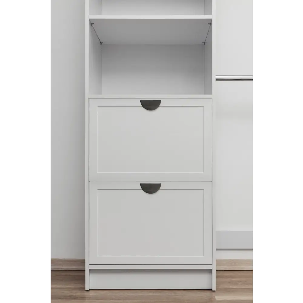 BASEL WALK IN WARDROBE KIT - WHITE - HAMPTONS - HALF MOON BLACK - Home & Garden > Storage > Clothing & Wardrobe Storage