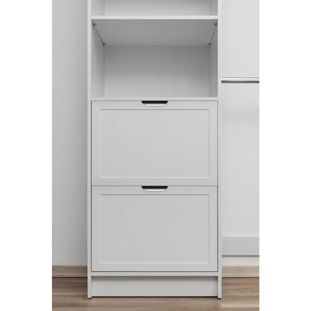 BASEL WALK IN WARDROBE KIT - WHITE - HAMPTONS - PULL BLACK - Home & Garden > Storage > Clothing & Wardrobe Storage