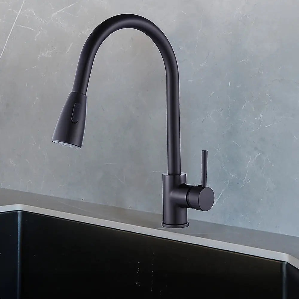 Basin Mixer Pull-Down Tap Faucet -Kitchen Laundry Bathroom Sink - Furniture > Bathroom > Tap & Sink Accessories
