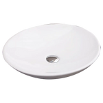 Bathroom Ceramic Oval Above Countertop Basin for Vanity - Furniture > Bathroom > Sinks