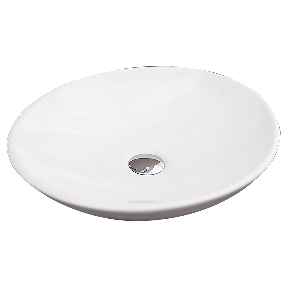 Bathroom Ceramic Oval Above Countertop Basin for Vanity - Furniture > Bathroom > Sinks