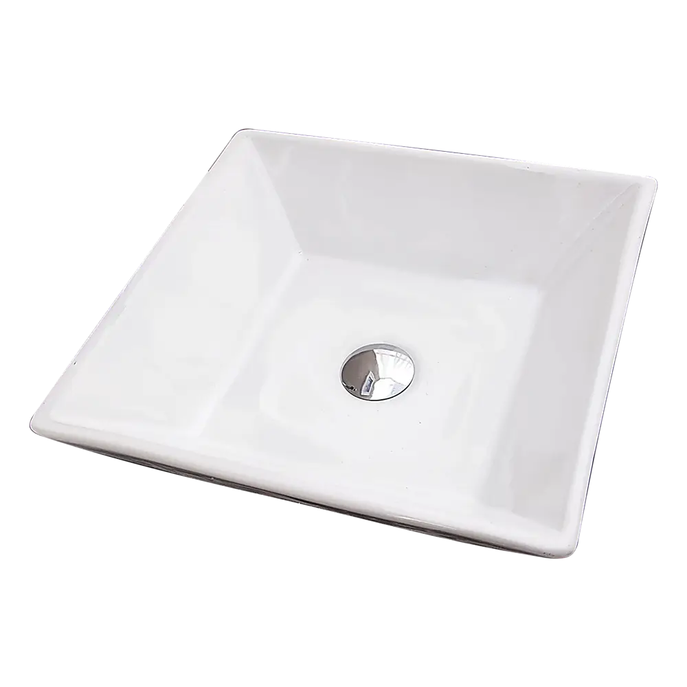 Bathroom Ceramic Rectangular Above Countertop Basin for Vanity - Furniture > Bathroom > Sinks