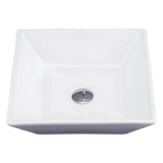 Bathroom Ceramic Rectangular Above Countertop Basin for Vanity - Furniture > Bathroom > Sinks