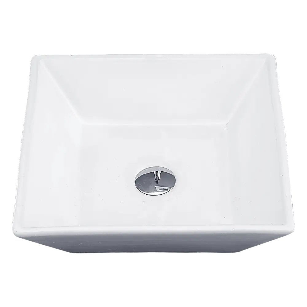 Bathroom Ceramic Rectangular Above Countertop Basin for Vanity - Furniture > Bathroom > Sinks