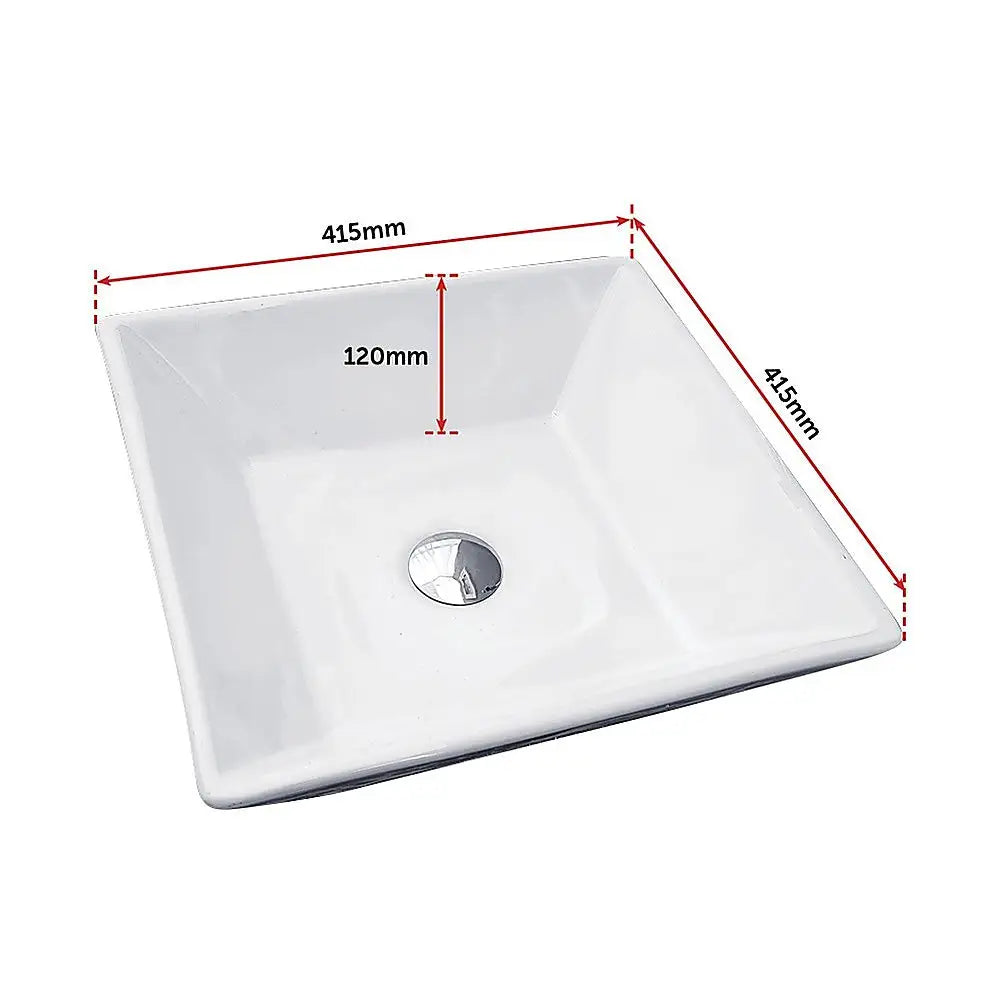 Bathroom Ceramic Rectangular Above Countertop Basin for Vanity - Furniture > Bathroom > Sinks
