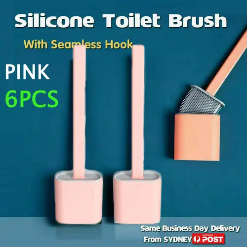 Bathroom Silicone Bristle Toilet Brush Creative Cleaning Flex Revolutionary - Home & Garden > Bathroom Accessories >