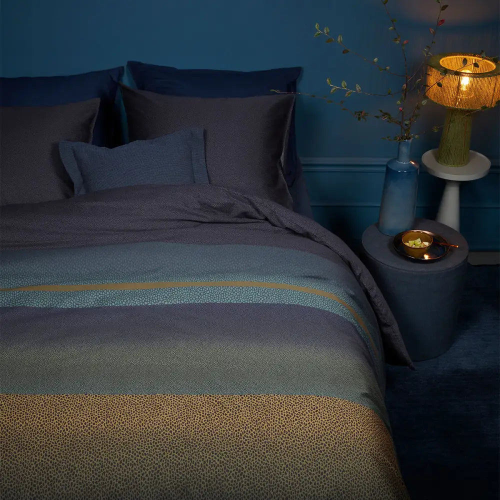 Bedding House Lenny Blue Cotton Quilt Cover Set Queen - Home & Garden > Bedding > Duvet Covers