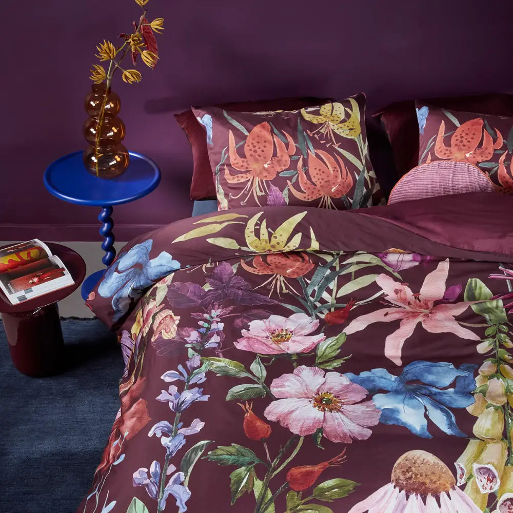 Bedding House Lily Multi Cotton Floral Quilt Cover Set Queen - Home & Garden > Bedding > Duvet Covers