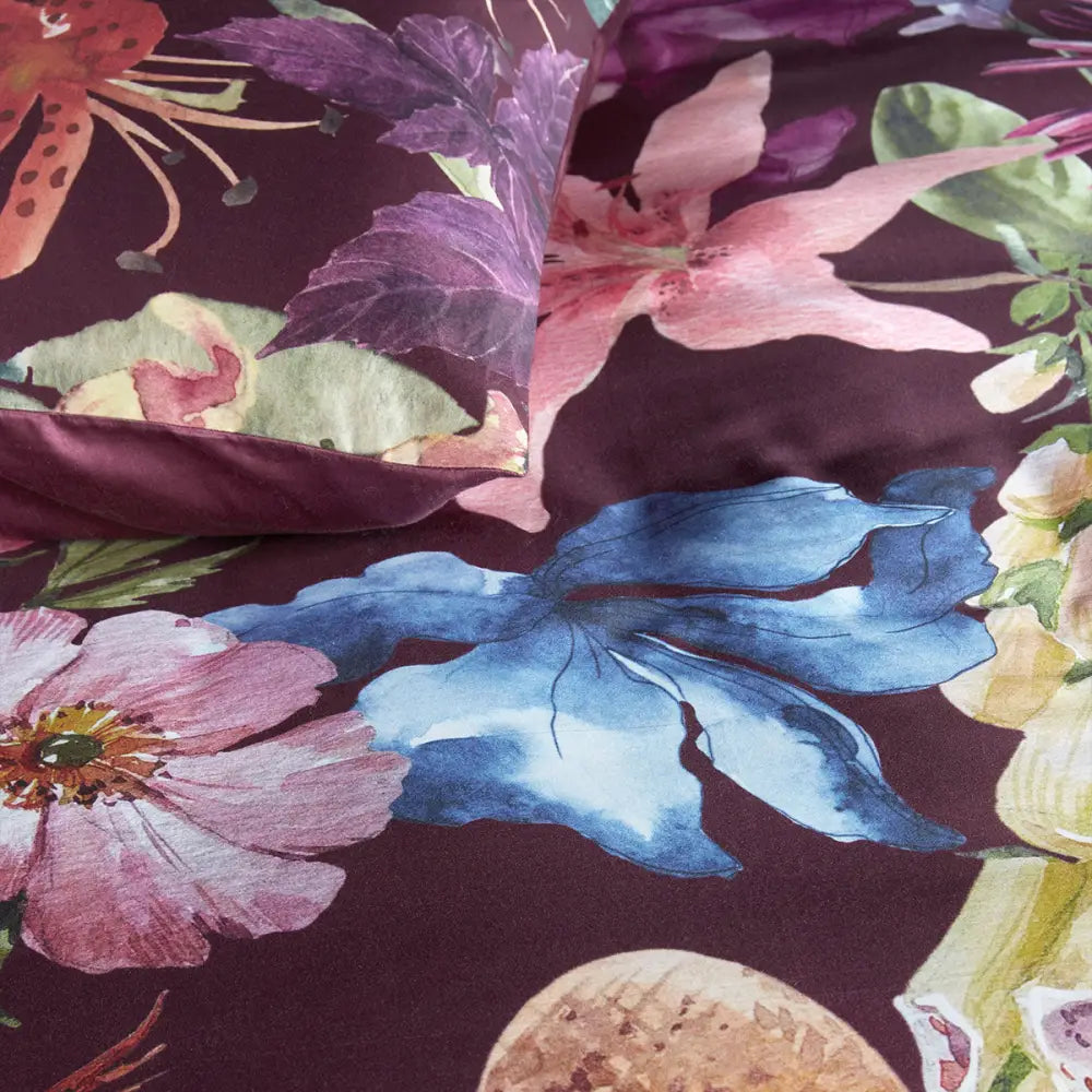Bedding House Lily Multi Cotton Floral Quilt Cover Set Queen - Home & Garden > Bedding > Duvet Covers