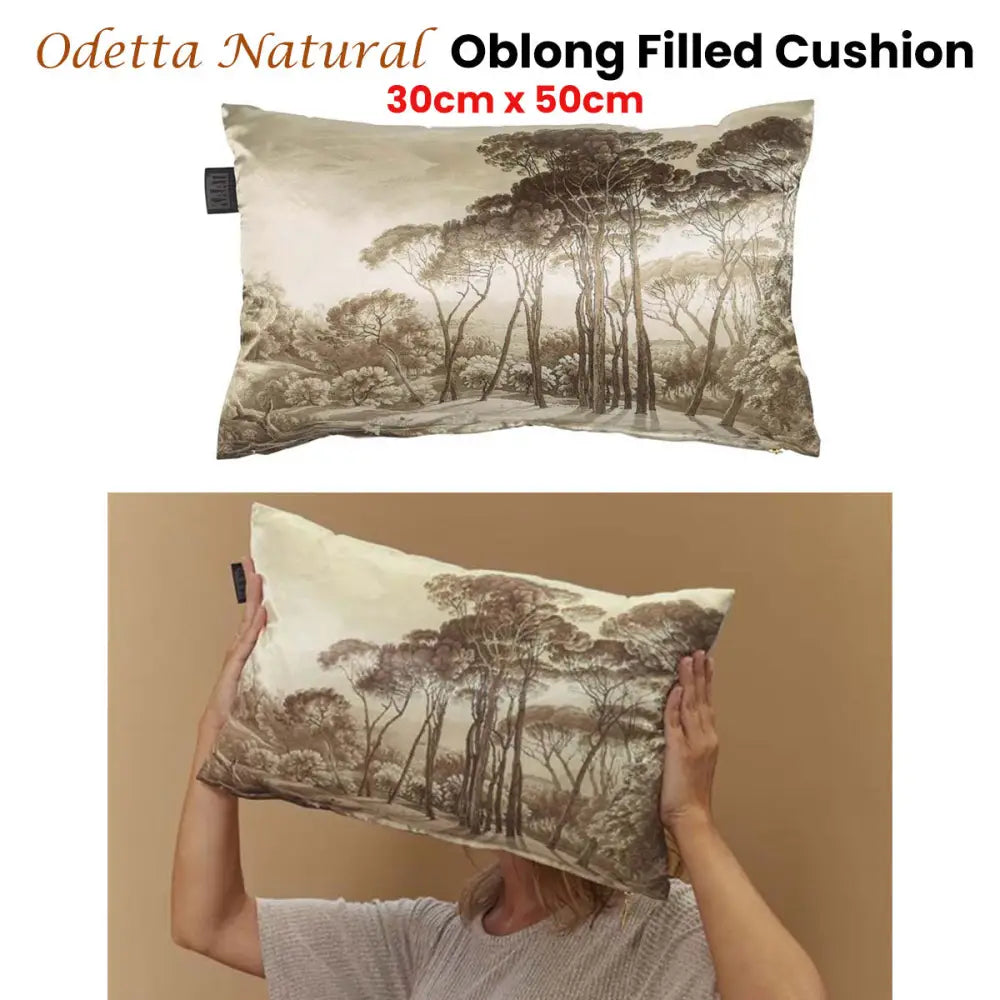 Bedding House Odetta Natural Oblong Filled Cushion 30cm x 50cm - Pet Care > Dog Supplies > Dog Beds