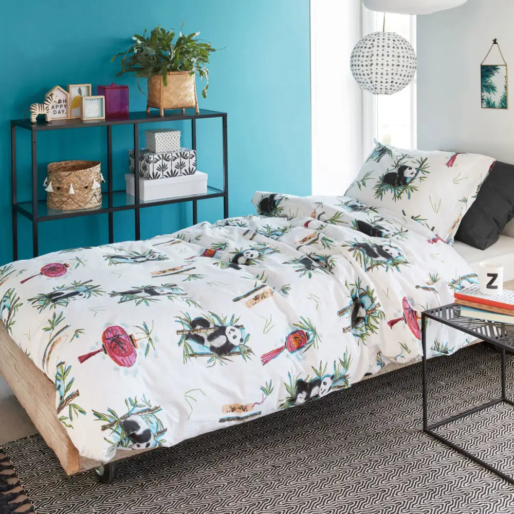 Bedding House Panda Dream Cotton Quilt Cover Set Single - Home & Garden > Bedding