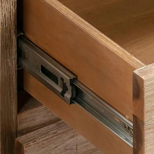 Bedside Table 2 drawers Night Stand in Solid Acacia Wood Oak Colour - Furniture > Bedroom > Bedside Tables