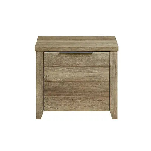 Bedside Table 2 drawers Storage Table Night Stand MDF in Oak - Furniture > Living Room