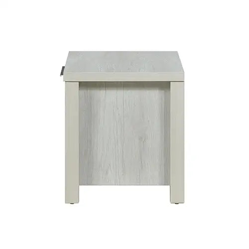 Bedside Table 2 drawers Storage Table Night Stand MDF in White Ash - Furniture > Living Room