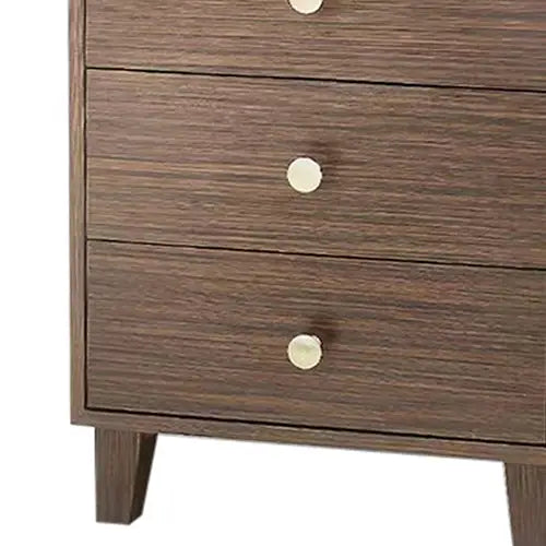 Bedside Table MDF 3 Drawers Side Table Night Stand Storage in Brown Colour - Furniture > Bedroom > Beds & Bed Frames
