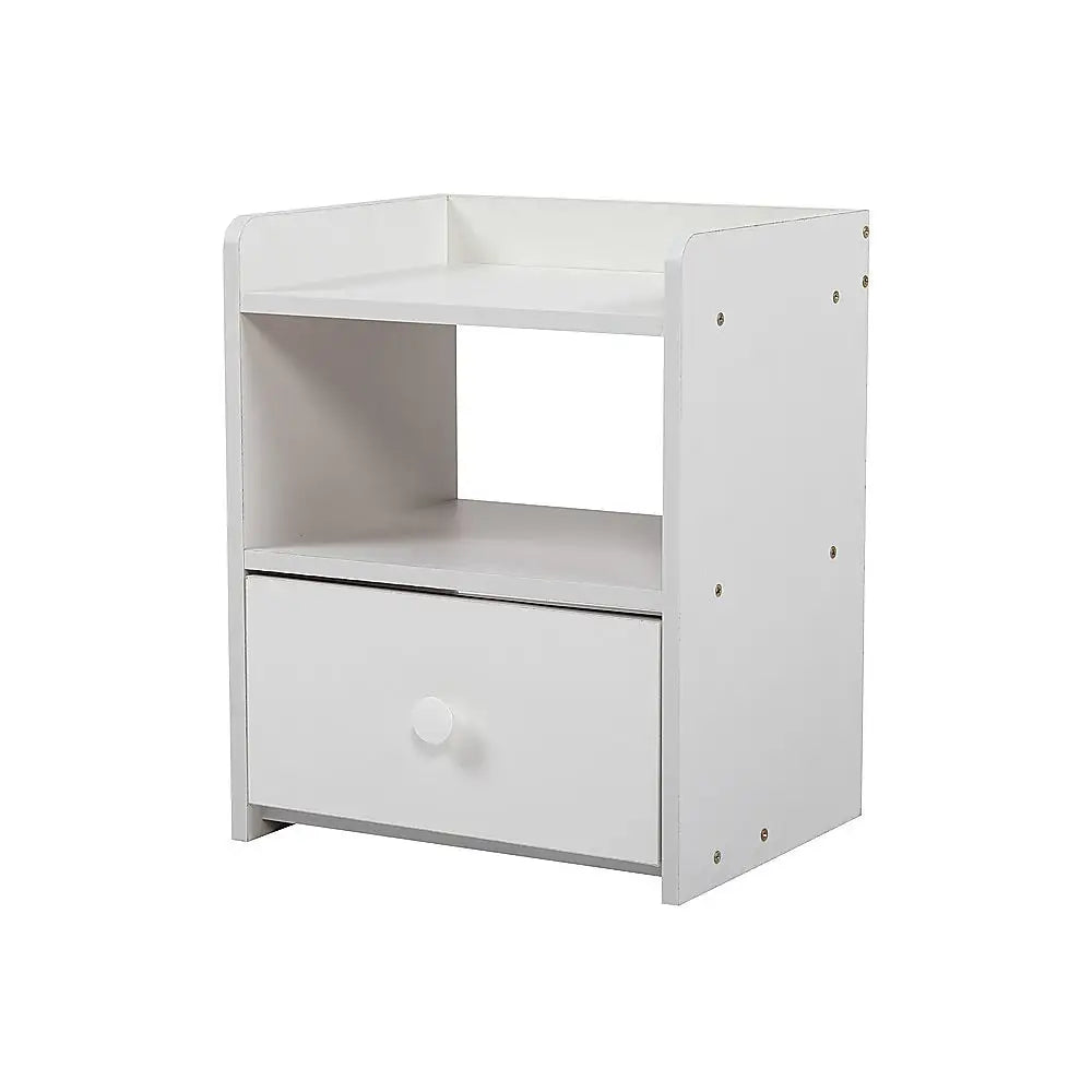 Bedside Tables Drawers Side Table Bedroom Furniture Nightstand White Unit - Furniture > Office