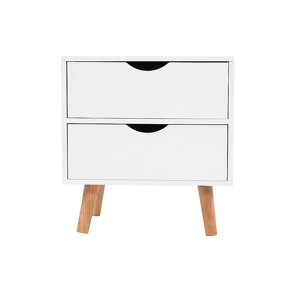 Bedside Tables Drawers Side Table Nightstand White Storage Cabinet Wood - Furniture > Office