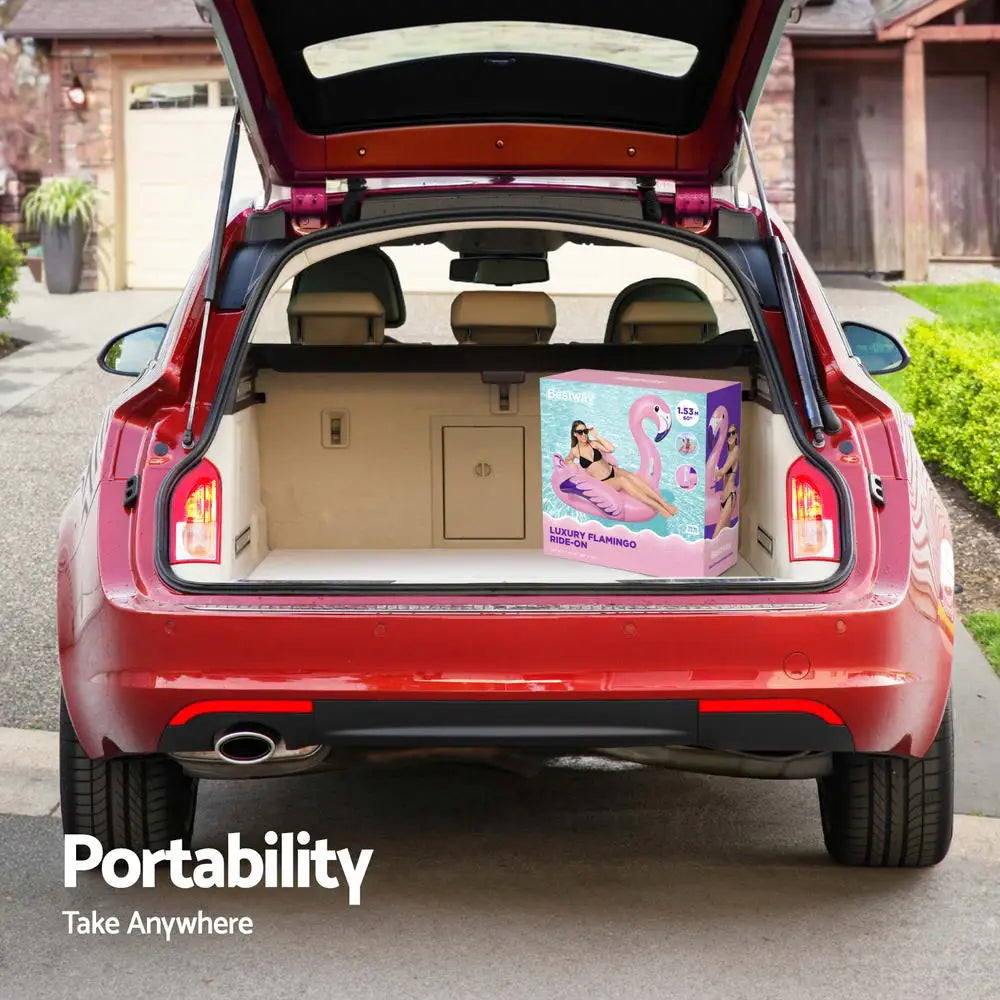 Bestway Flamingo Rider Ride On Float Floating Seat Pool Lounger 1.43Mx1.53M - Home & Garden > Pool & Accessories > Pool