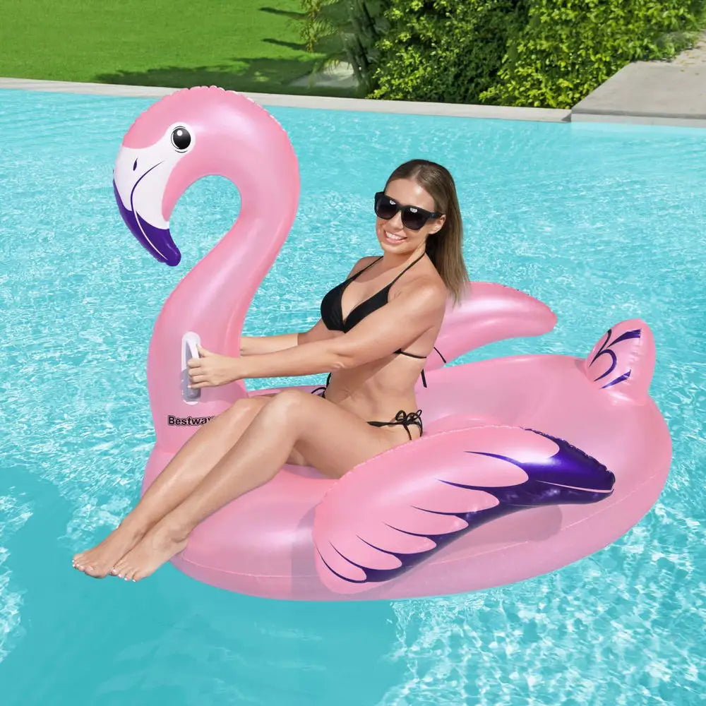 Bestway Flamingo Rider Ride On Float Floating Seat Pool Lounger 1.43Mx1.53M - Home & Garden > Pool & Accessories > Pool