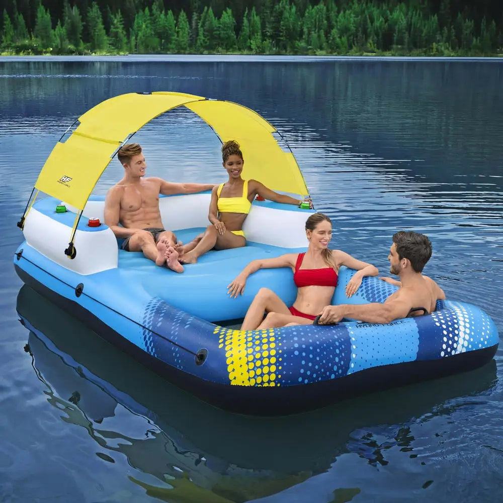 Bestway Inflatable Floating Island Float Lounger Sunshade Pool Bed 3.05Mx1.86M - Home & Garden > Pool & Accessories >