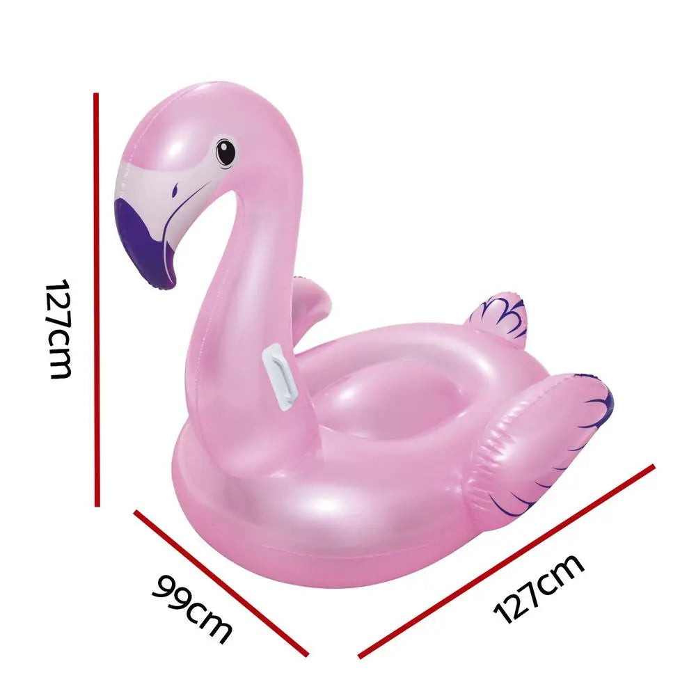 Bestway Kids Flamingo Rider Ride On Float Floating Seat Pool Lounger 1.27Mx1.27M - Home & Garden > Pool & Accessories >