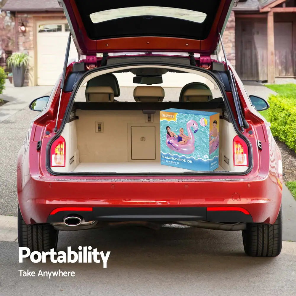 Bestway Kids Flamingo Rider Ride On Float Floating Seat Pool Lounger 1.27Mx1.27M - Home & Garden > Pool & Accessories >