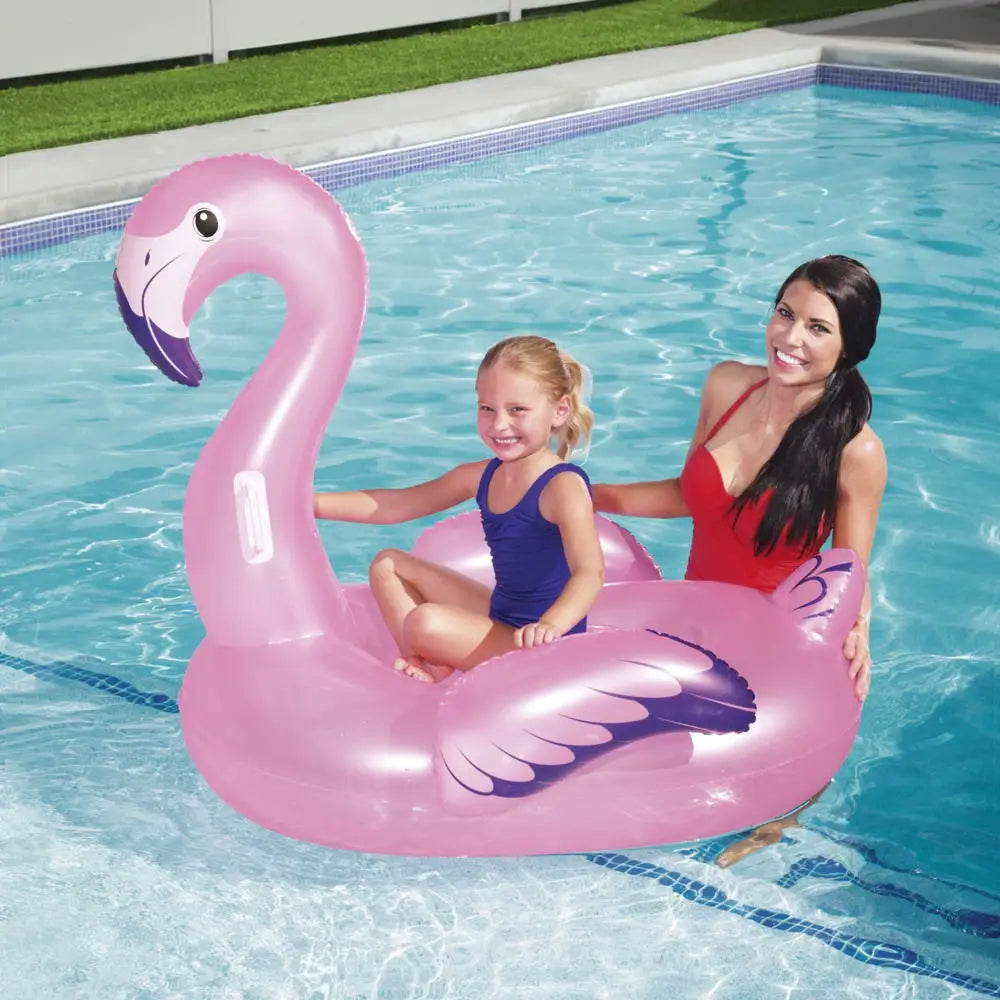 Bestway Kids Flamingo Rider Ride On Float Floating Seat Pool Lounger 1.27Mx1.27M - Home & Garden > Pool & Accessories >