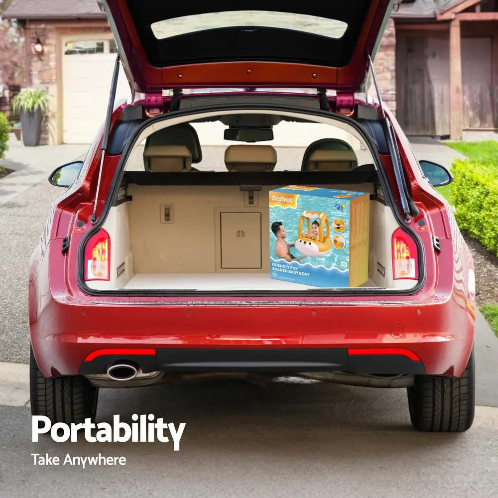 Bestway Kids Inflatable Fox Swim Float Floating Seat Canopy Pool Toys 94x66CM - Home & Garden > Pool & Accessories >