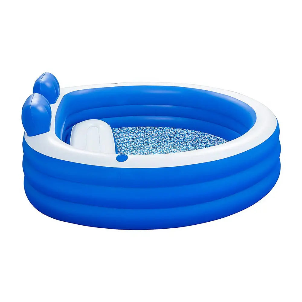 Bestway Kids Inflatable Pool Above Ground Pools Bench Seat Cup Holder 231x219cm - Home & Garden > Pool & Accessories >