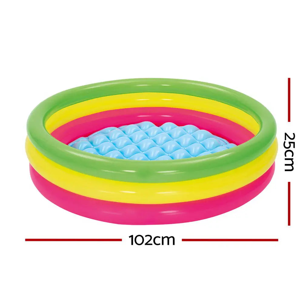 Bestway Kids Inflatable Pool Above Ground Round Splash Pool 102x102x25cm - Home & Garden > Pool & Accessories >