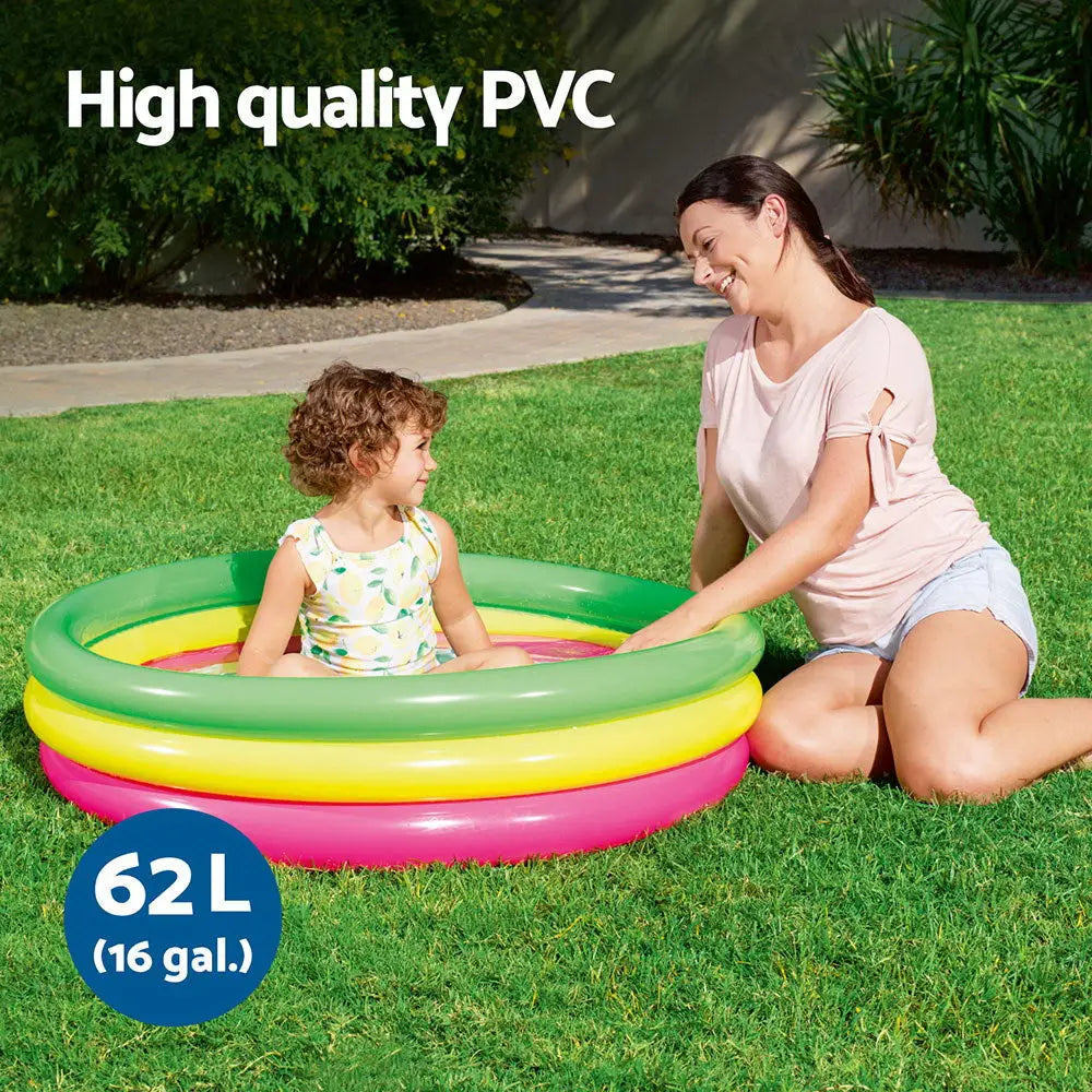 Bestway Kids Inflatable Pool Above Ground Round Splash Pool 102x102x25cm - Home & Garden > Pool & Accessories >