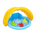 Bestway Kids Pool 115x89x76cm Inflatable Play Swimming Pools w/ Canopy 31L - Home & Garden > Pool & Accessories >