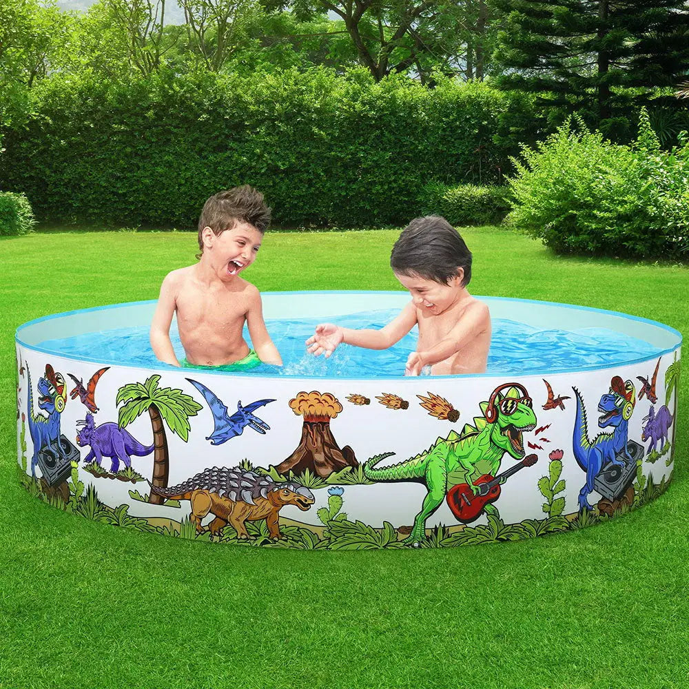 Bestway Kids Pool 183x38cm Round Above Ground Rigid Swimming Pools Dinosaur 946L - Home & Garden > Pool & Accessories >