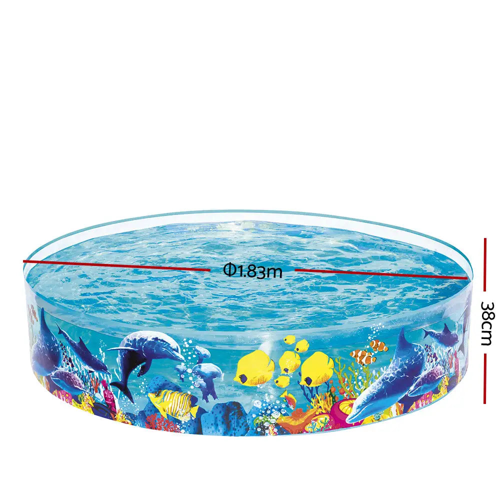 Bestway Kids Pool 183x38cm Round Above Ground Rigid Swimming Pools Undersea 946L - Home & Garden > Pool & Accessories >