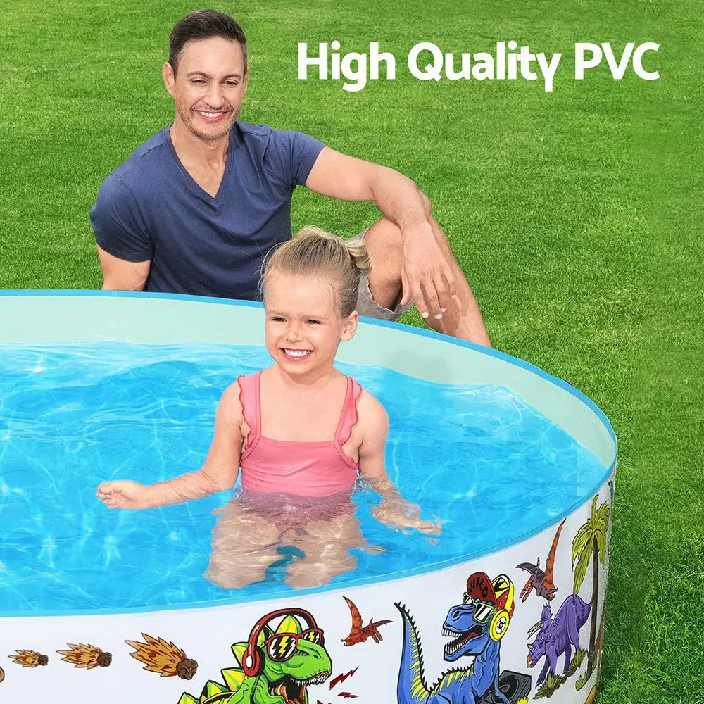 Bestway Kids Pool 183x38cm Round Above Ground Rigid Swimming Pools Dinosaur 946L - Home & Garden > Pool & Accessories >